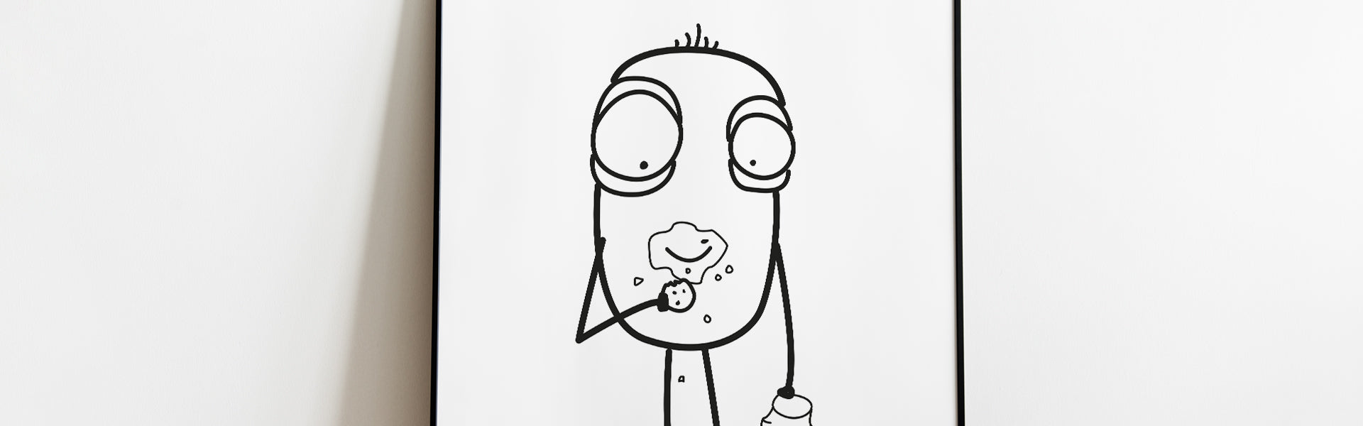 Gerahmtes Poster mit Quipster Cookie Motiv