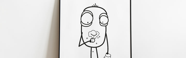 Gerahmtes Poster mit Quipster Cookie Motiv